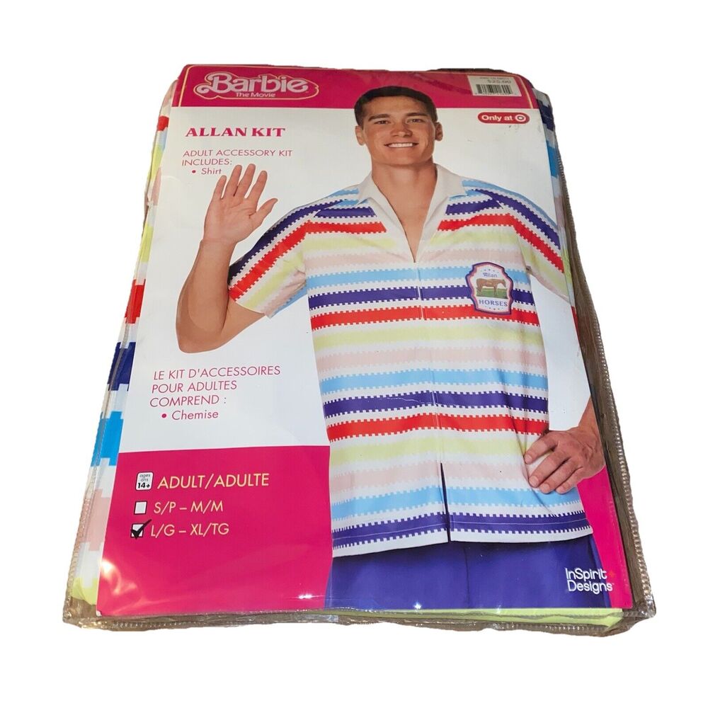 Barbie The Movie Allan Kit / Shirt/‎ Costume - Size L/G - XL/TG Horse Multicolor